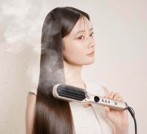 瞬間、うるツヤストレート。ワンストロークでサロン帰りのような髪へ