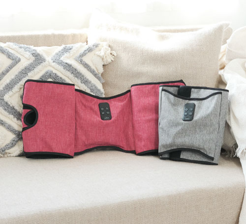 膝まわりから全脚へ。エアー＋温熱でWアプローチ。